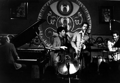 Larry Vuckovich with Charles Bowen on tenor, Philly Joe Jones on drums, and Andy McKee on bass [photo by Brian McMillen]