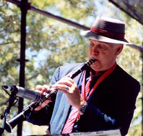 Multi-instrumental, multi-talented Noel Jewkes takes a clarinet solo during the festival.