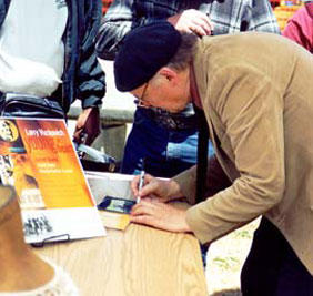 Larry signs autographs after the set at Jazz on the Hill.