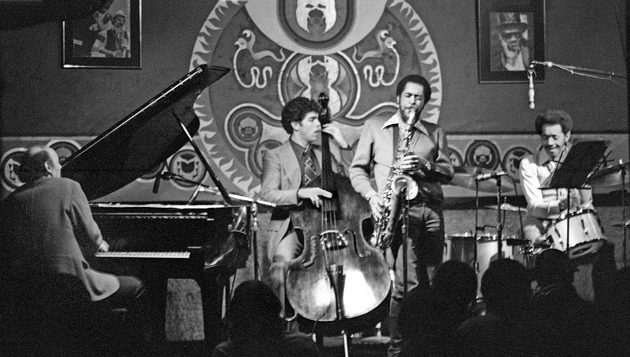 Larry Vuckovich with Charles Bowen on tenor, Philly Joe Jones on drums, and Andy McKee on bass [photo by Brian McMillen]